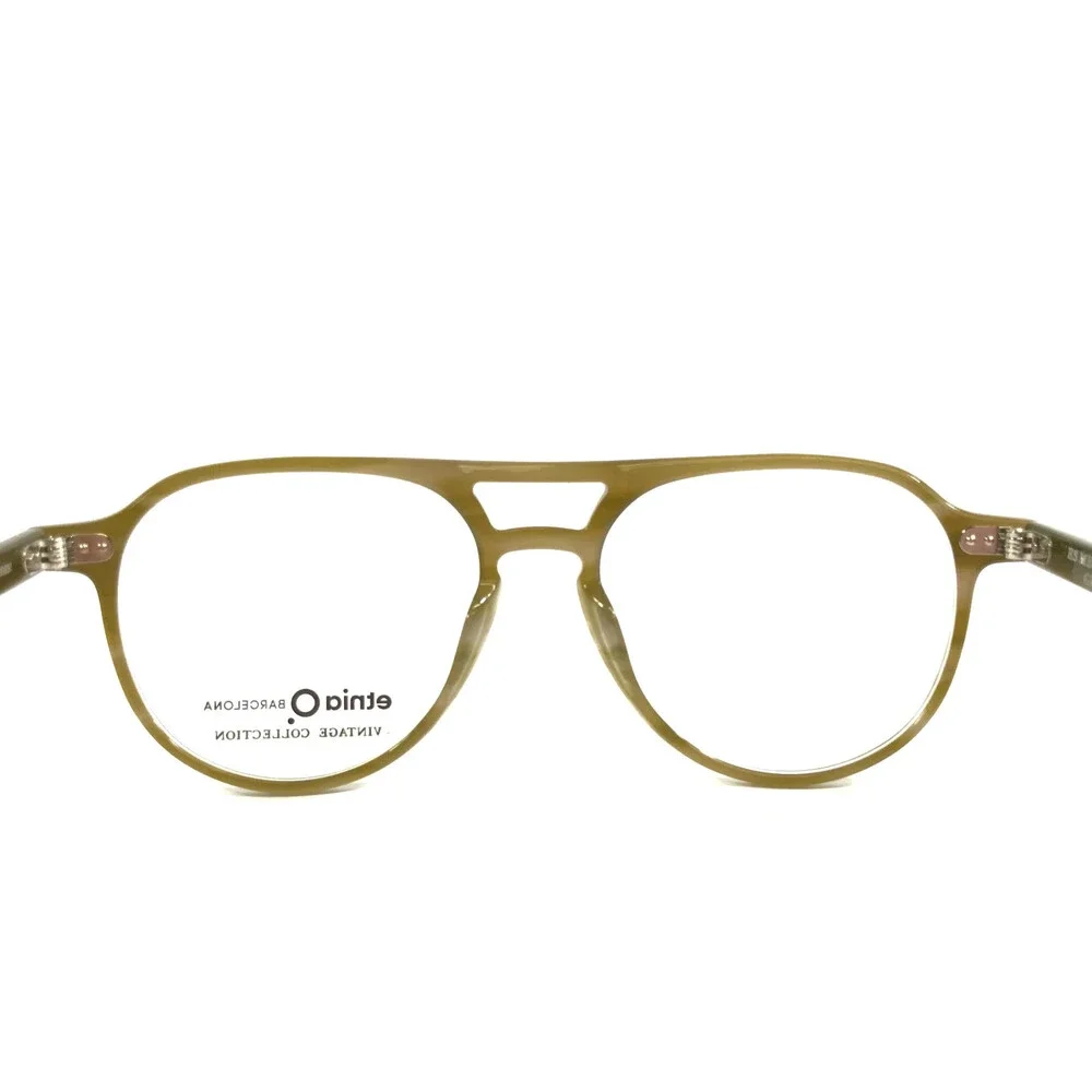 Etnia Barcelona Eyeglasses Frames ES MERCADAL GRBR Green Brown Olive 52-17-145